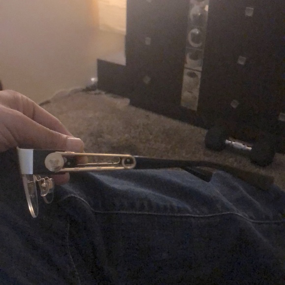 There Versace frames black and gold with Versace imprinted on lenses - Picture 1 of 3